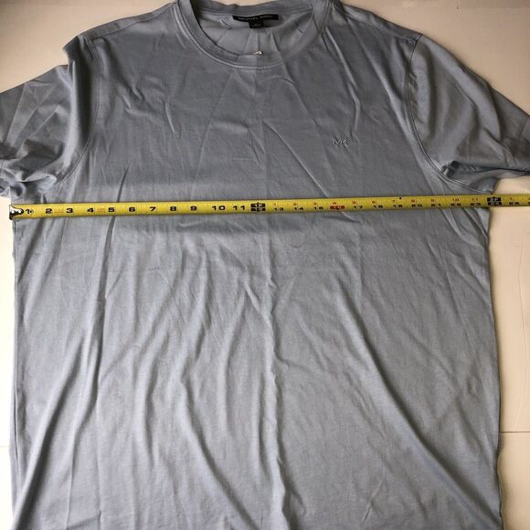 Michael Kors Mens Crew Neck T-Shirt Pale Blue Size XL NWT - Picture 4 of 13
